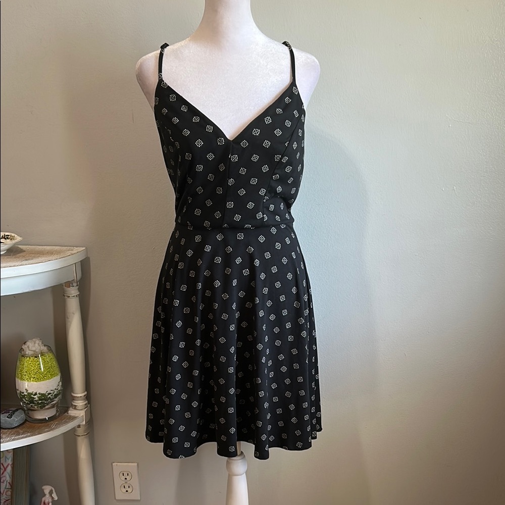 [Mine Britton] Black Patterned Women's Dress - Size Medium